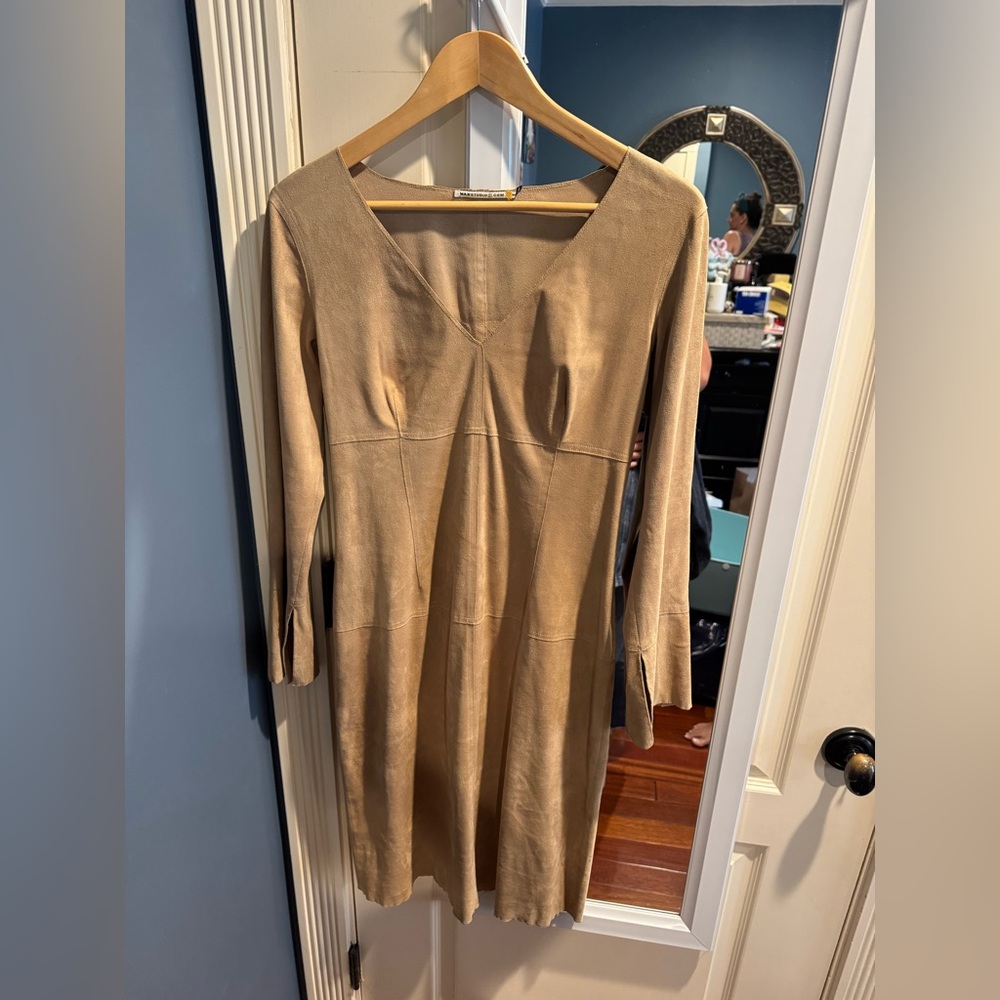 Tan Max Studio Ultra Suede Dress